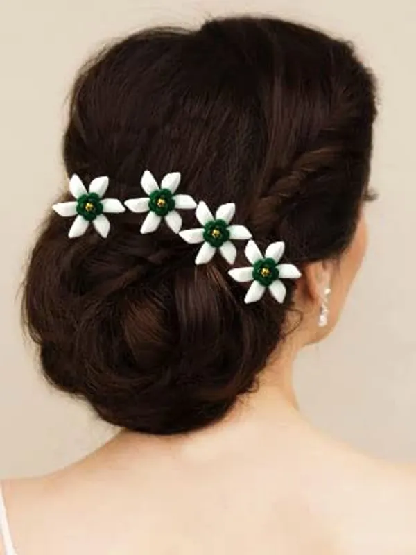 Pack_of_8_Green_Artificial_Jasmine_Flower_With_Pearls_Hair_Pin_Bridal_Hair_Accessories_Pins