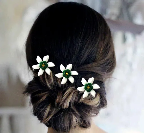Pack_of_8_Green_Artificial_Jasmine_Flower_With_Pearls_Hair_Pin_Bridal_Hair_Accessories_Pins