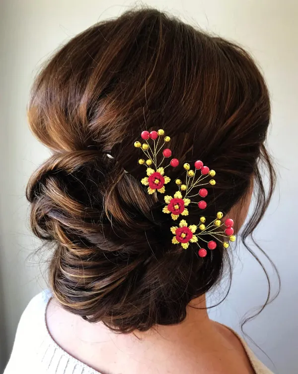 Pack_of_8_Red_Artificial_Flower_With_Beads_Hair_Pin_For_Women