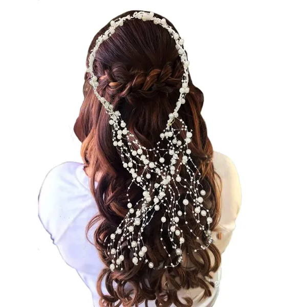 White_Artificial_Pearls_Made_Hair_Pin_Accessories_For_Women_&_Girls