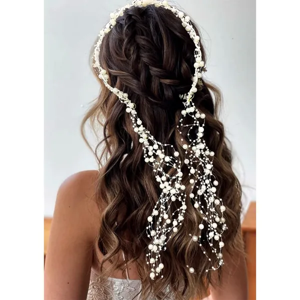 White_Artificial_Pearls_Made_Hair_Pin_Accessories_For_Women_&_Girls