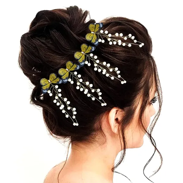 Yellow_Beautiful_Handmade_Floral_Wedding_Bridesmaid_Hair_Jewellery