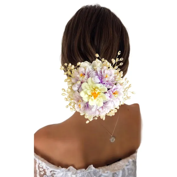 Purple_Artificial_Floral_Gajra_Judabun_With_Pearl_Bead_Branches_Hairpin_Accessories_For_Women_&_Girls_(14_X_8_X_1_Cm)