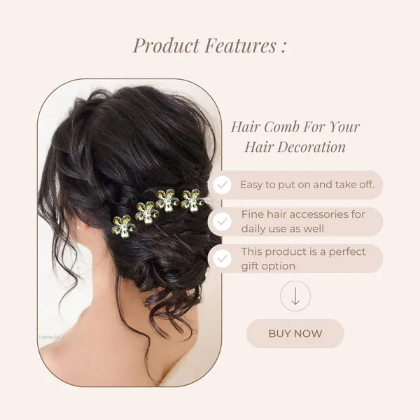 Gold_Stone_Made_Flowers_Hair_Comb_Slide_For_Women_&_Girls