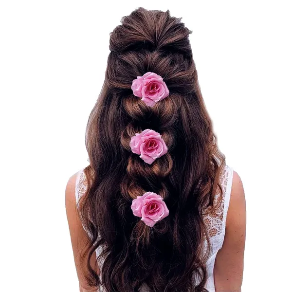 Pack_of_3_Pink_Floral_Bridesmaid_Hair_Accessories_Rose_Pin