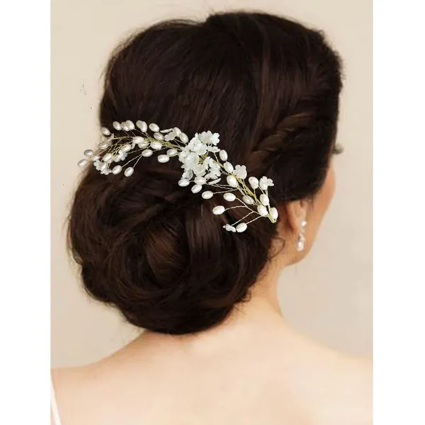 White_Flowers_With_Pearl_Hair_Vein_For_Women_&_Girls