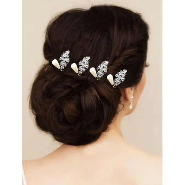 White_&_Golden_Beautiful_Handmade_Floral_Wedding_Bridesmaid_Hair_Jewellery