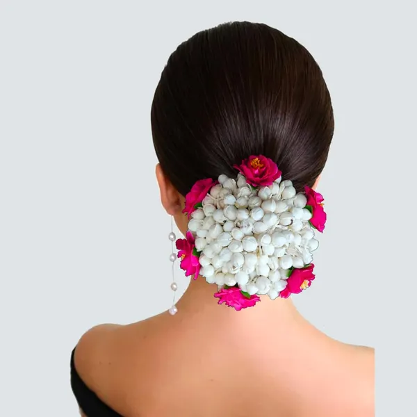 Dark_Pink_Artificial_Rose_With_Mogra_Gajra_Floral_Design_Juda_Cover_For_Women_&_Girls_(14_X_8_X_1_Cm)