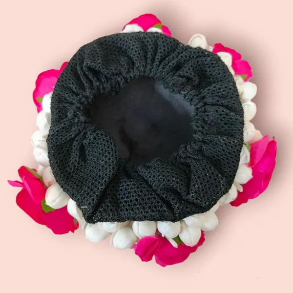 Dark_Pink_Artificial_Rose_With_Mogra_Gajra_Floral_Design_Juda_Cover_For_Women_&_Girls_(14_X_8_X_1_Cm)
