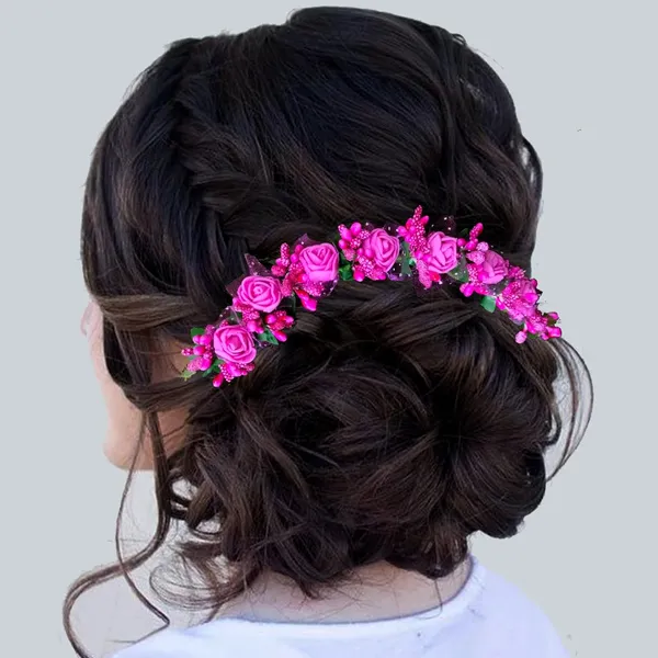 Dark_Pink_Small_Rose_Tiara_Hair_Accessories_For_Women_&_Girls_(14_X_8_X_1_Cm)