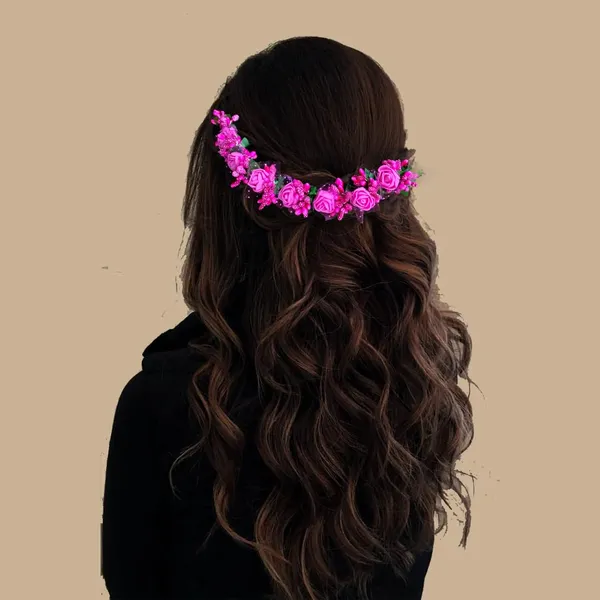 Dark_Pink_Small_Rose_Tiara_Hair_Accessories_For_Women_&_Girls_(14_X_8_X_1_Cm)