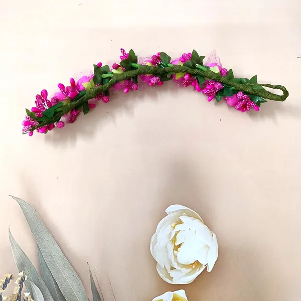 Dark_Pink_Small_Rose_Tiara_Hair_Accessories_For_Women_&_Girls_(14_X_8_X_1_Cm)