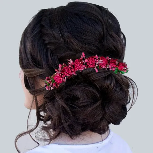 Maroon_Small_Rose_Tiara_Hair_Accessories_For_Women_&_Girls_(14_X_8_X_1_Cm)