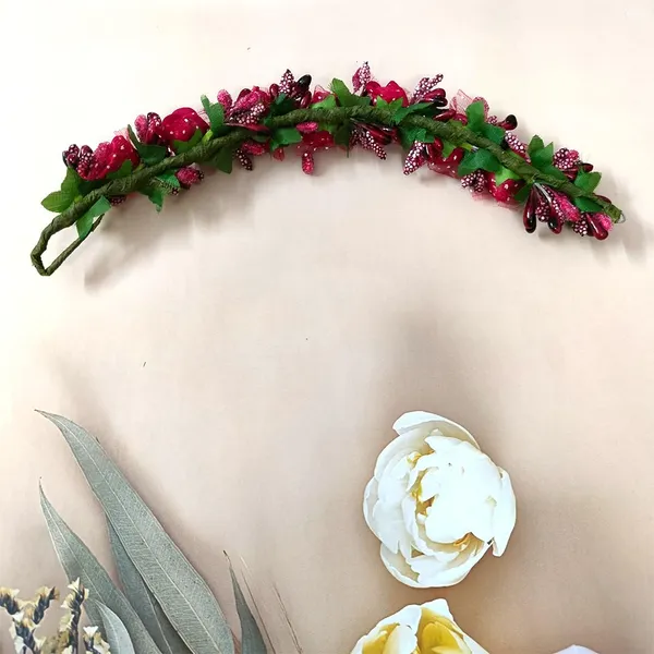 Maroon_Small_Rose_Tiara_Hair_Accessories_For_Women_&_Girls_(14_X_8_X_1_Cm)