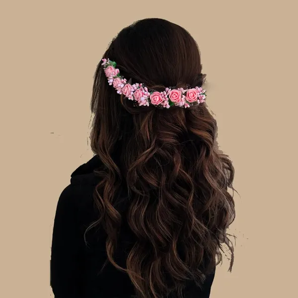 Peach_Small_Rose_Tiara_Hair_Accessories_For_Women_&_Girls_(14_X_8_X_1_Cm)