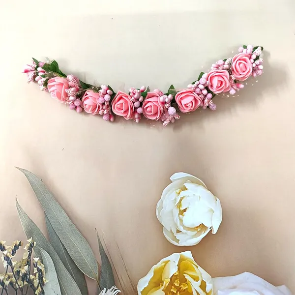 Peach_Small_Rose_Tiara_Hair_Accessories_For_Women_&_Girls_(14_X_8_X_1_Cm)