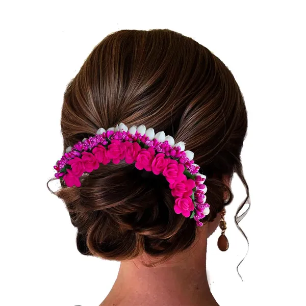 Dark_Pink_Rose_Floral_With_Pollen_Hair_Vein_Accessories_For_Women_(14_X_8_X_1_Cm)
