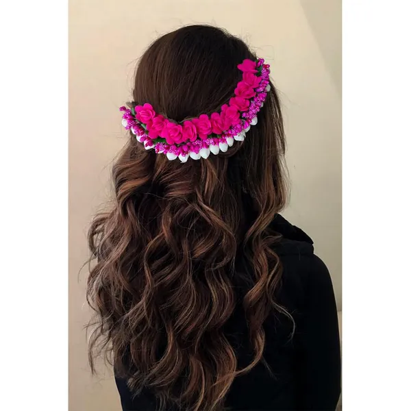 Dark_Pink_Rose_Floral_With_Pollen_Hair_Vein_Accessories_For_Women_(14_X_8_X_1_Cm)