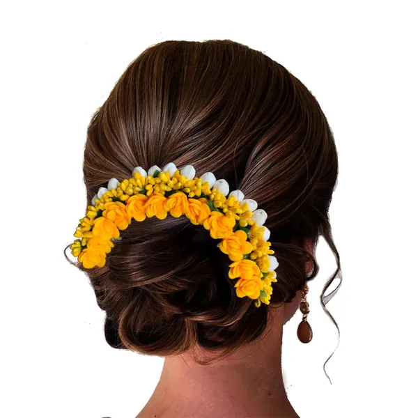 Yellow_Rose_Floral_With_Pollen_Hair_Vein_Accessories_For_Women_(14_X_8_X_1_Cm)