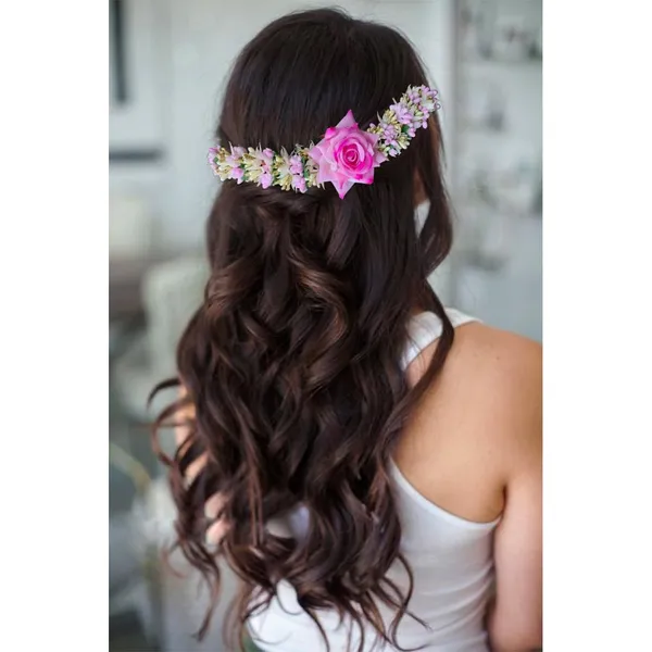 Baby_Pink_Rose_Flower_With_Leaf_Pollens_&_Pearl_Design_Hair_Vein_For_Women_&_Girls_(14_X_8_X_1_Cm)