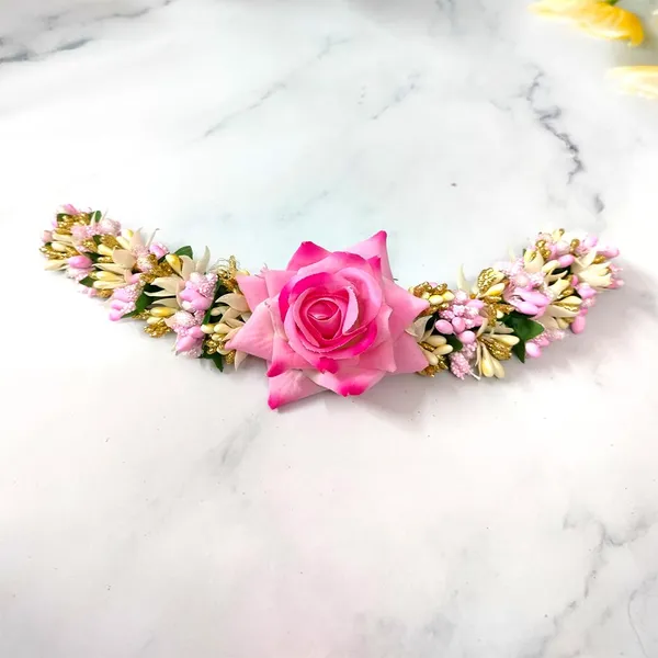 Baby_Pink_Rose_Flower_With_Leaf_Pollens_&_Pearl_Design_Hair_Vein_For_Women_&_Girls_(14_X_8_X_1_Cm)