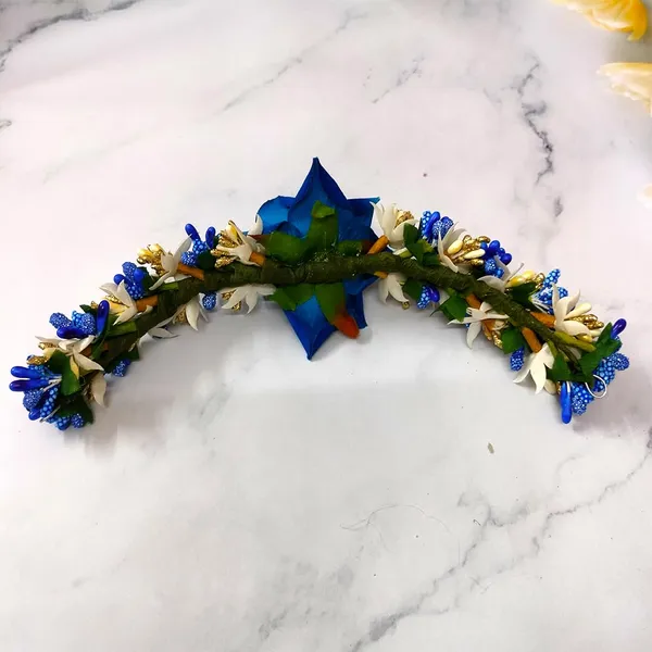 Blue_Rose_Flower_With_Leaf_Pollens_&_Pearl_Design_Hair_Vein_For_Women_&_Girls_(14_X_8_X_1_Cm)