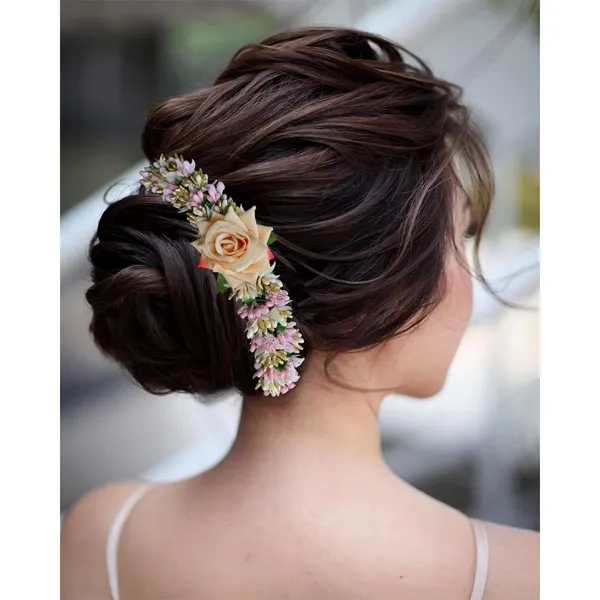 Peach_Rose_Flower_With_Leaf_Pollens_&_Pearl_Design_Hair_Vein_For_Women_&_Girls_(14_X_8_X_1_Cm)