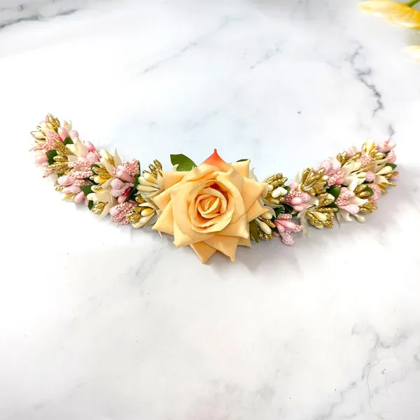 Peach_Rose_Flower_With_Leaf_Pollens_&_Pearl_Design_Hair_Vein_For_Women_&_Girls_(14_X_8_X_1_Cm)