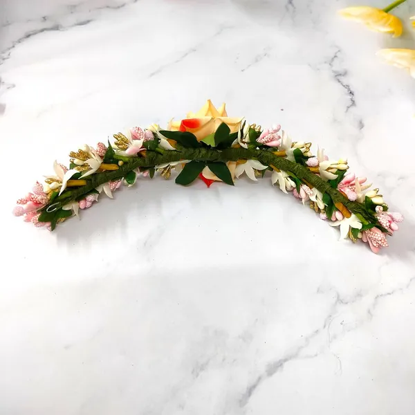 Peach_Rose_Flower_With_Leaf_Pollens_&_Pearl_Design_Hair_Vein_For_Women_&_Girls_(14_X_8_X_1_Cm)