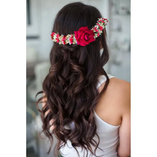 Red_Rose_Flower_With_Leaf_Pollens_&_Pearl_Design_Hair_Vein_For_Women_&_Girls_(14_X_8_X_1_Cm)