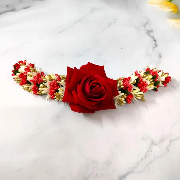 Red_Rose_Flower_With_Leaf_Pollens_&_Pearl_Design_Hair_Vein_For_Women_&_Girls_(14_X_8_X_1_Cm)