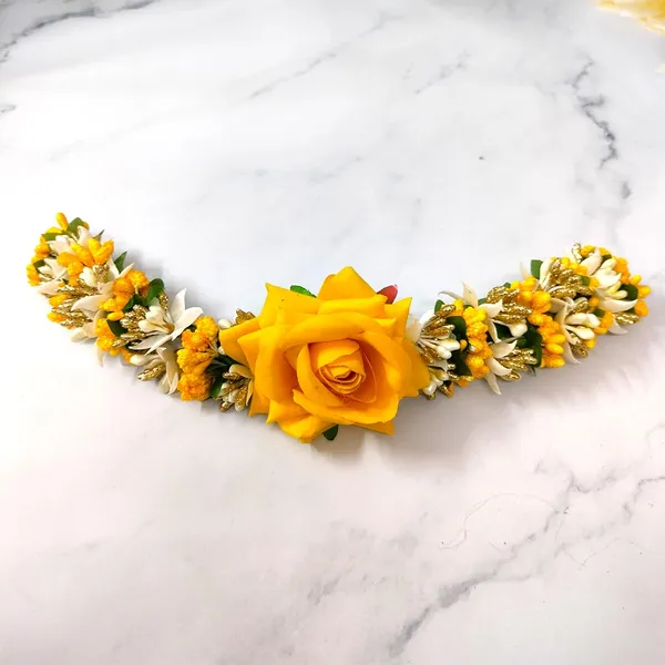 Yellow_Rose_Flower_With_Leaf_Pollens_&_Pearl_Design_Hair_Vein_For_Women_&_Girls_(14_X_8_X_1_Cm)