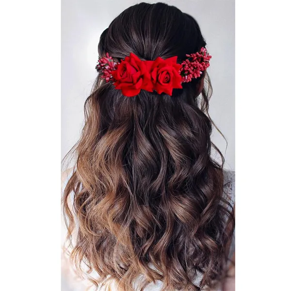 Red_Rose_Hair_Vein_With_Leaf_For_Women_&_Girls_(14_X_8_X_1_Cm)