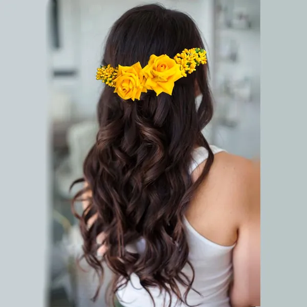 Yellow_Rose_Hair_Vein_With_Leaf_For_Women_&_Girls_(14_X_8_X_1_Cm)