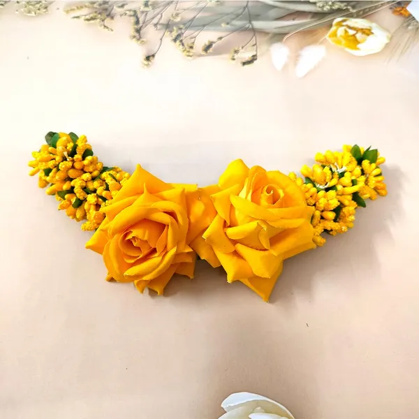 Yellow_Rose_Hair_Vein_With_Leaf_For_Women_&_Girls_(14_X_8_X_1_Cm)
