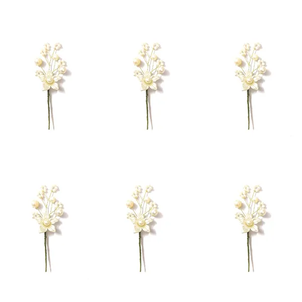 Silver_&_Gold_Floral_With_Pearl_Design_Hairpin_Accessories_For_Women_&_Girls_(14_X_8_X_1_Cm)