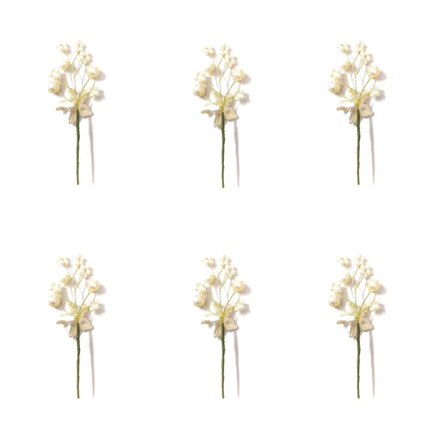 Silver_&_Gold_Floral_With_Pearl_Design_Hairpin_Accessories_For_Women_&_Girls_(14_X_8_X_1_Cm)
