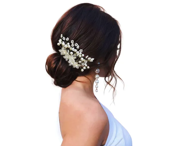 Silver_&_Gold_Floral_With_Pearl/Stone_Design_Hairpin_Accessories_For_Women_&_Girls_(14_X_8_X_1_Cm)
