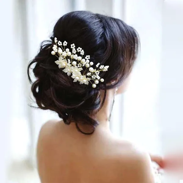 Silver_&_Gold_Floral_With_Pearl/Stone_Design_Hairpin_Accessories_For_Women_&_Girls_(14_X_8_X_1_Cm)