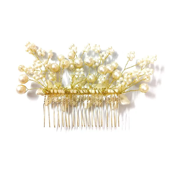 Silver_&_Gold_Floral_With_Pearl/Stone_Design_Hairpin_Accessories_For_Women_&_Girls_(14_X_8_X_1_Cm)