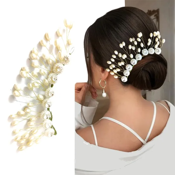 Silver_&_Gold_Artificial_Metal_Floral_Design_Hairpin_With_Stones_For_Women_&_Girls_(14_X_8_X_1_Cm)
