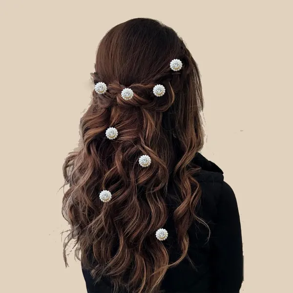 Gold_&_Silver_Metal_Rounded_Design_Hairpin_Accessories_For_Wedding_(Set_Of_8)_(14_X_8_X_1_Cm)