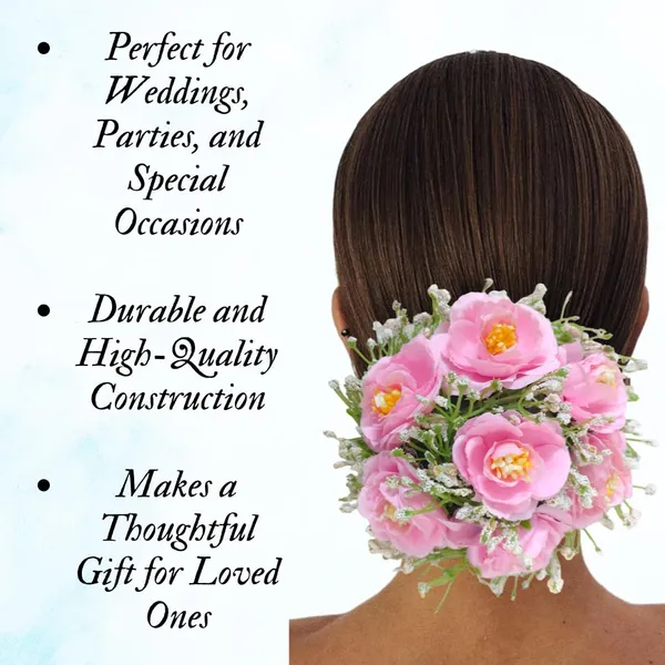Baby_Pink_Artificial_Plastic_Rose_Floral_With_Seven_Colourful_Flowers_Design_Hairpin_Accessories_For_Women_&_Girls_(14_X_8_X_1_Cm)