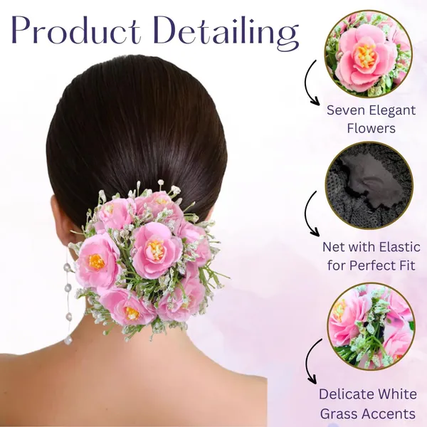 Baby_Pink_Artificial_Plastic_Rose_Floral_With_Seven_Colourful_Flowers_Design_Hairpin_Accessories_For_Women_&_Girls_(14_X_8_X_1_Cm)