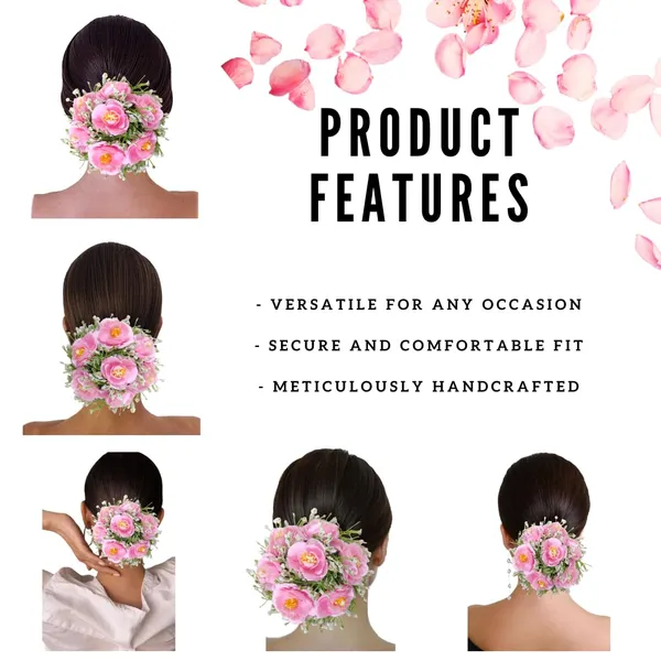 Baby_Pink_Artificial_Plastic_Rose_Floral_With_Seven_Colourful_Flowers_Design_Hairpin_Accessories_For_Women_&_Girls_(14_X_8_X_1_Cm)