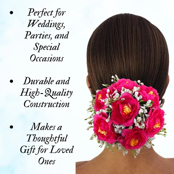 Dark_Pink_Artificial_Plastic_Rose_Floral_With_Seven_Colourful_Flowers_Design_Hairpin_Accessories_For_Women_&_Girls_(14_X_8_X_1_Cm)