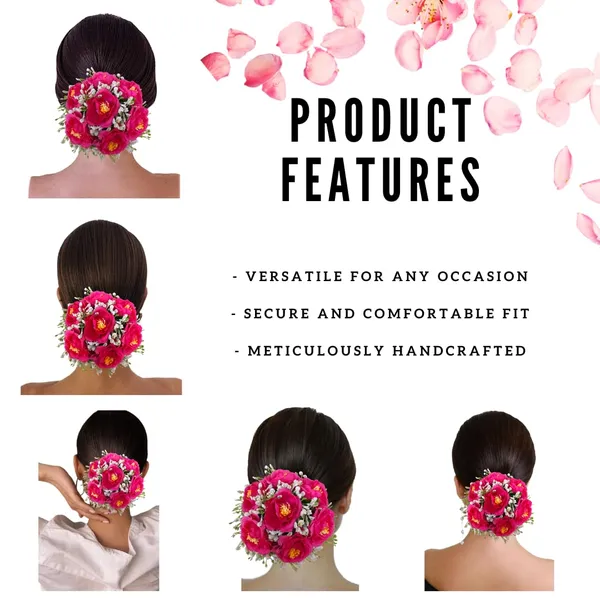 Dark_Pink_Artificial_Plastic_Rose_Floral_With_Seven_Colourful_Flowers_Design_Hairpin_Accessories_For_Women_&_Girls_(14_X_8_X_1_Cm)