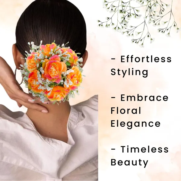 Orange_Artificial_Plastic_Rose_Floral_With_Seven_Colourful_Flowers_Design_Hairpin_Accessories_For_Women_&_Girls_(14_X_8_X_1_Cm)