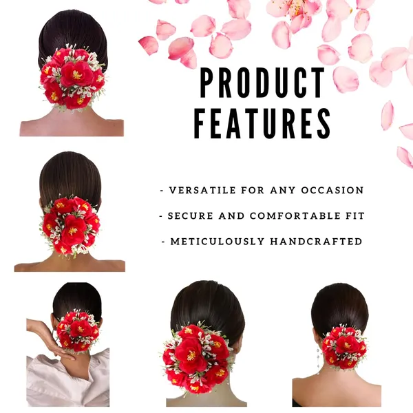 Red_Artificial_Plastic_Rose_Floral_With_Seven_Colourful_Flowers_Design_Hairpin_Accessories_For_Women_&_Girls_(14_X_8_X_1_Cm)