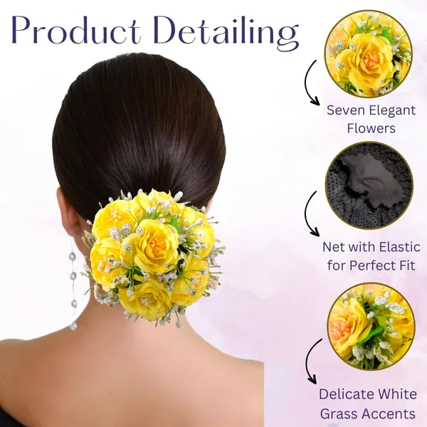 Yellow_Artificial_Plastic_Rose_Floral_With_Seven_Colourful_Flowers_Design_Hairpin_Accessories_For_Women_&_Girls_(14_X_8_X_1_Cm)
